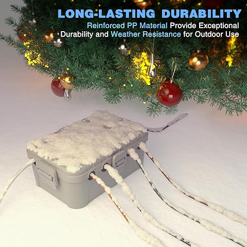 Miniatura 28 de Flemoon Caja eléctrica grande para exteriores (12.5 x 8.5 x 5 pulgadas), cubierta de cable de extensión impermeable IP54 resistente a la intemperie