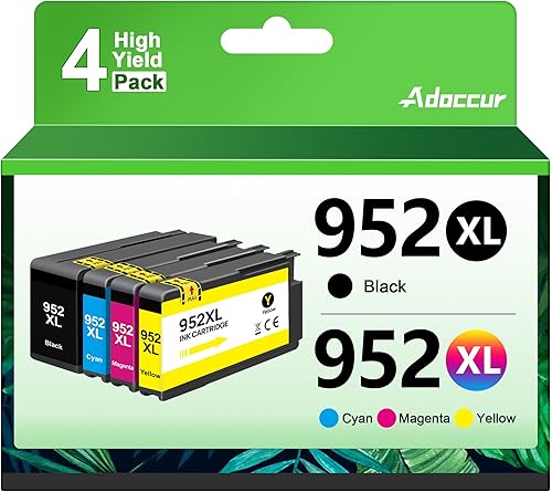 Cartuchos de tinta 952XL de repuesto de alta capacidad para cartuchos de tinta HP 952XL, paquete combinado funciona con impresora HP Officejet Pro