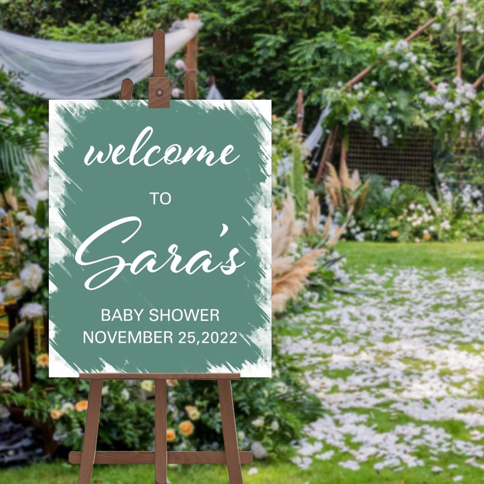 Panneau personnalisé inscription welcome baby shower mariage et fête fiançailles 30cm