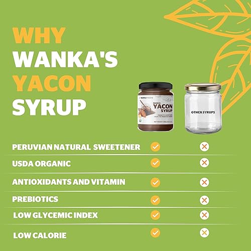 Miniatura 4 de Jarabe de yacón orgánico de 8.8 oz  8.82 oz  Edulcorante natural a base de plantas de Perú, alternativa a edulcorante bajo glucémico, sabor a
