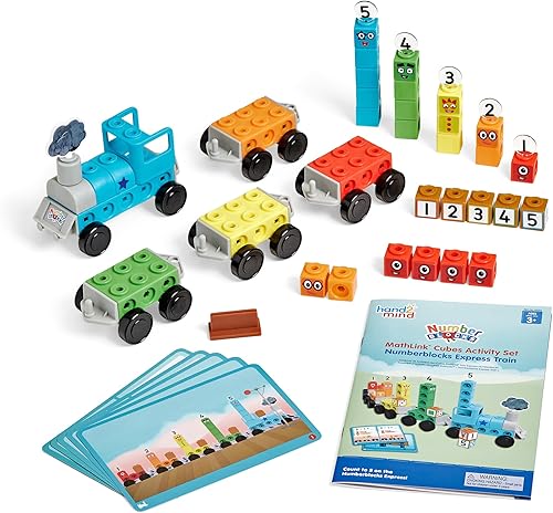 Miniatura 9 de hand2mind Numberblocks Express Train MathLink - Juego de actividades de aprendizaje preescolar, juguete de tren, bloques de conteo, juguetes de