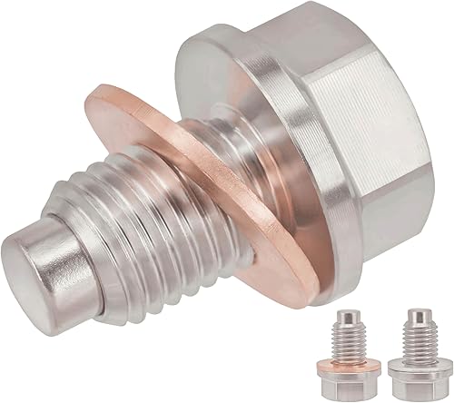 Miniatura 27 de 1 tapón magnético de drenaje de aceite de acero inoxidable M14x1.0.197 in para Honda Accord Civic CR-V Odyssey, Acura Ford GM Mazda Hyundai KIA Audi