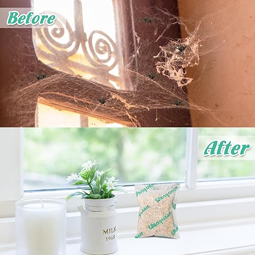 Miniatura 5 de Wanqueen Paquete de 8 bolsas repelentes de arañas para casa en interiores, disuasorio de araña, aceite de menta y fórmula de limoncillo y araña,