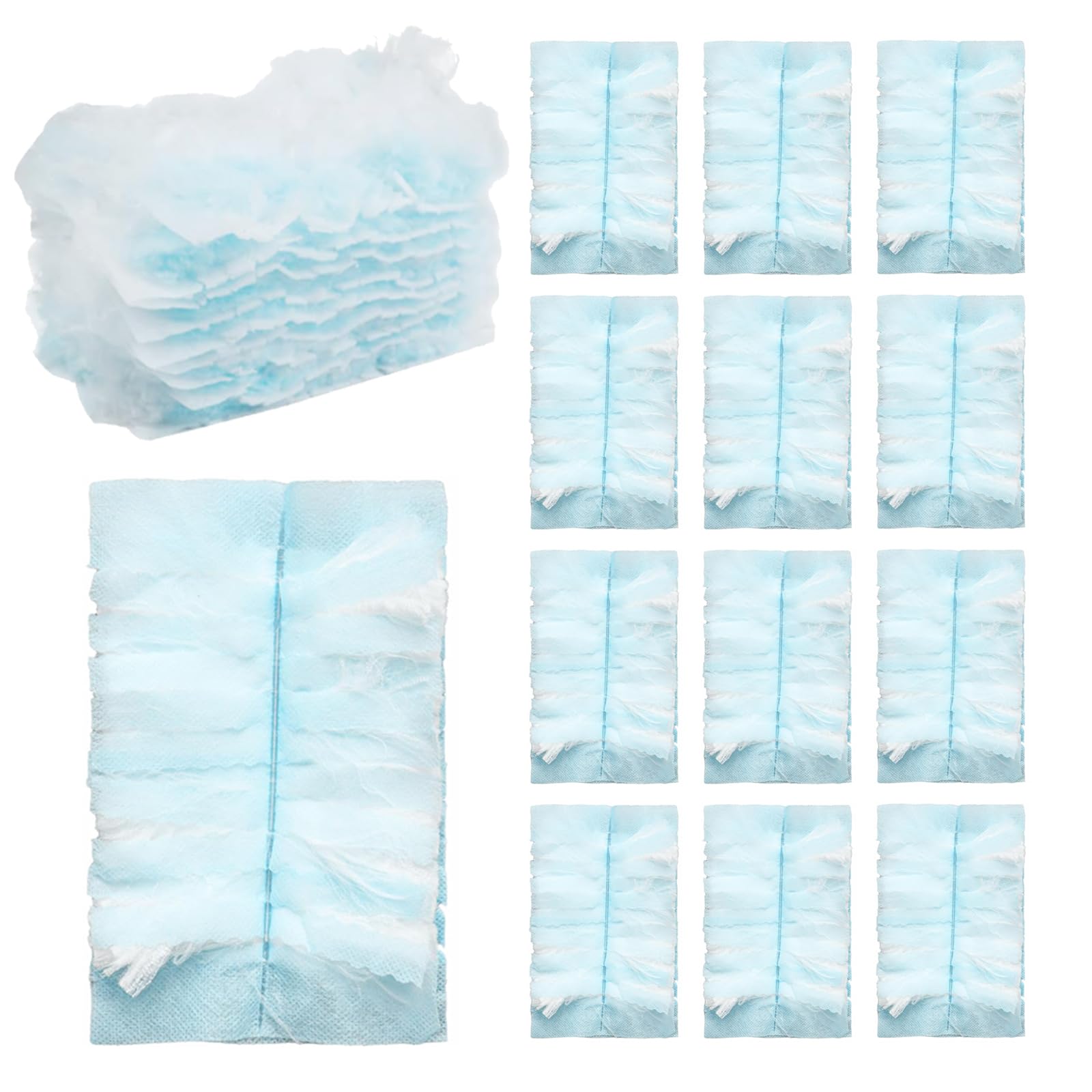 Mennyback Blue 20Pcs Fluffy Duster Refills, Compatible With Flash Dust Magnet, Flash Dust Magnetrefills, Flash Duster, Fluffy Dusters Refills, Flashduster Refills, Flash -Magneticduster For Cleaning
