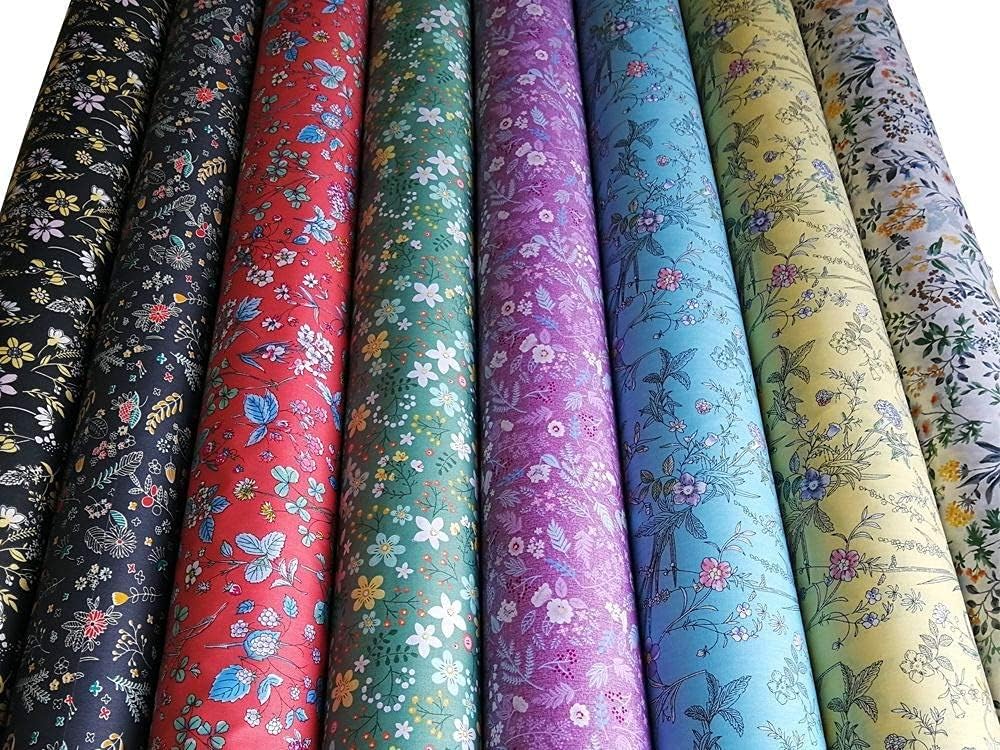 8 PCS Fat Quarters Fabric Bundles 18 inchx22 inch Cotton Quilting Fabric for Sewing Mask and Patchwork Quilt