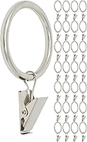 Vista 17 de MERIVILLE - Anillos de cortina con clip de 1.5 pulgadas de diámetro interior, se adaptan a cortinero de hasta 1 y 1/4 pulgadas