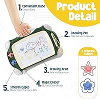 Vista 3 de Tablero de dibujo magnético, juguetes para niños de 1, 2, 3 años, tablero de dibujo para niños, cumpleaños, Pascua, Navidad, Halloween, regalos