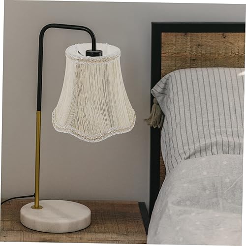 Miniatura 4 de OSALADI Pantalla de tela para lámpara de pagoda, pantalla de mesa, pantalla de tambor, pantalla de tela, reemplazo de luz, lámpara de araña de