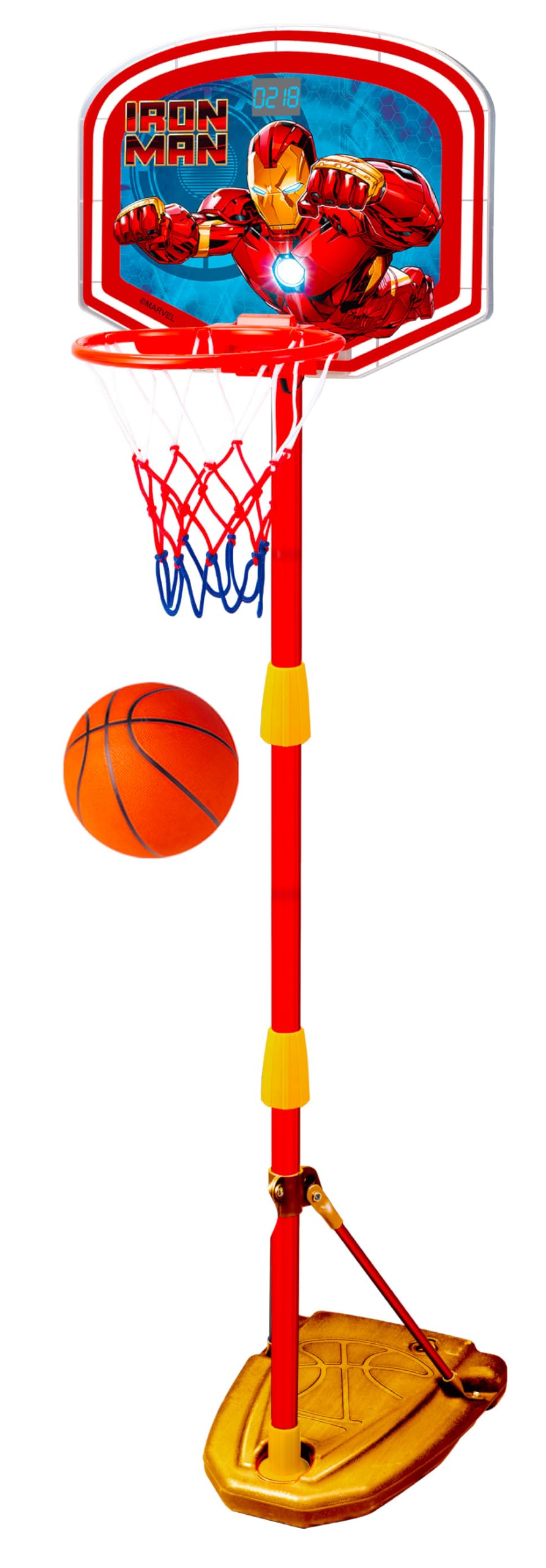 Panier de Basket réglable avec Sons et lumières 100 cm – 160 cm Iron Man
