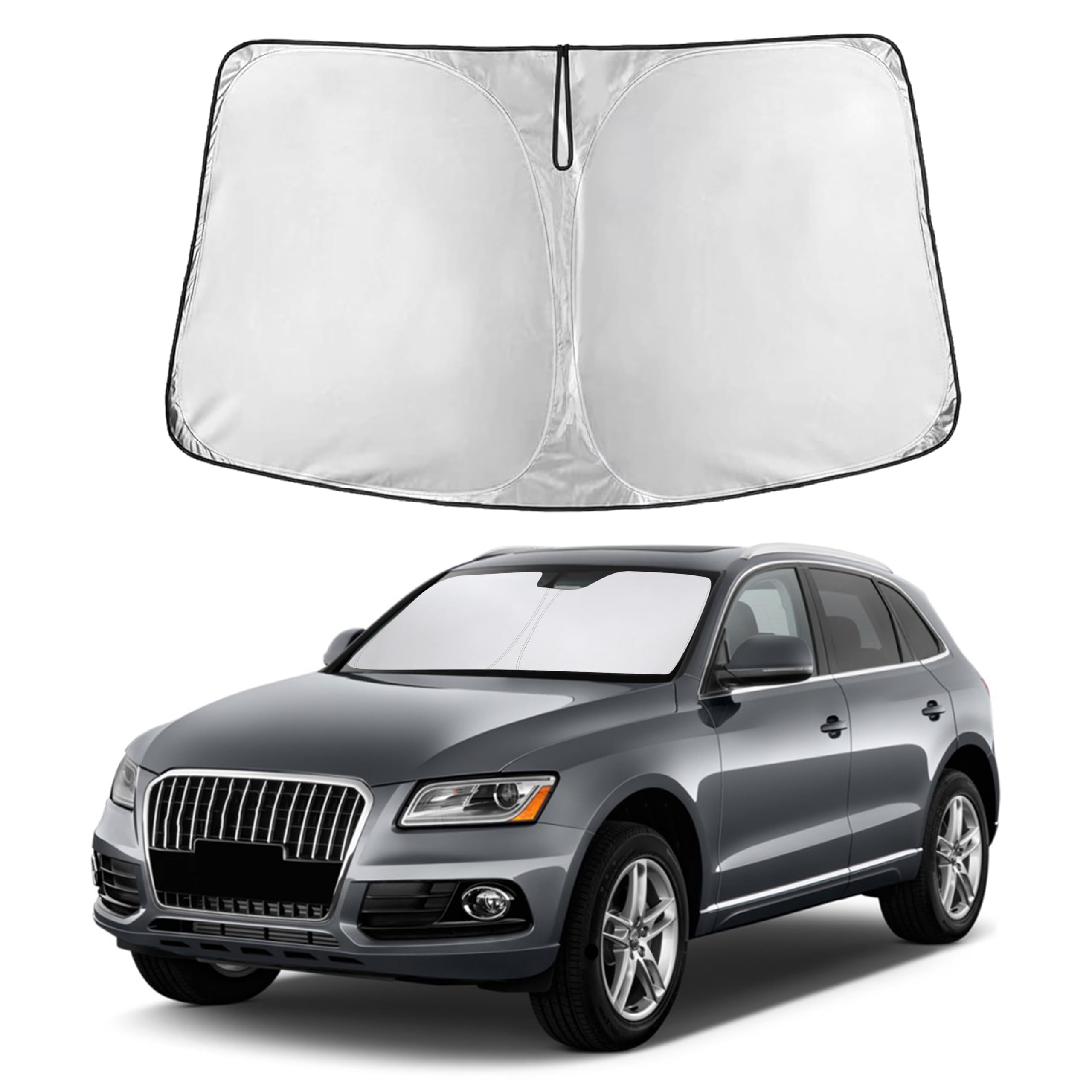 EcoNour Windshield Sun Shade Compatible for Audi Q5 2009-2015 2016 2017