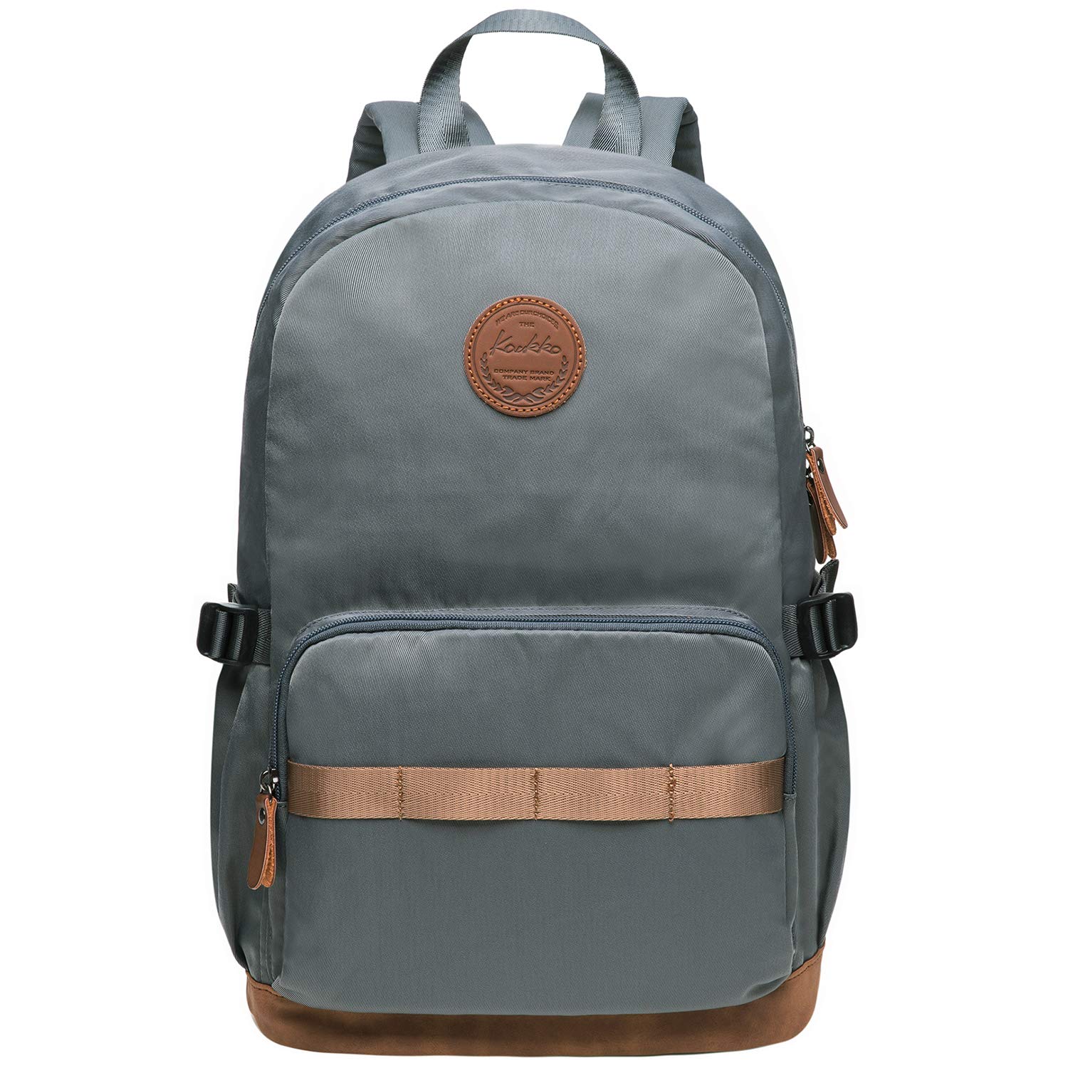 KAUKKO Mochila unisex para estudiantes de 17 pulgadas para portátil de 15 pulgadas, mochila informal, mochila para senderismo, 47 cm, 22,4 L, (caqui) (Naranja) - EP5AApricot — view 12