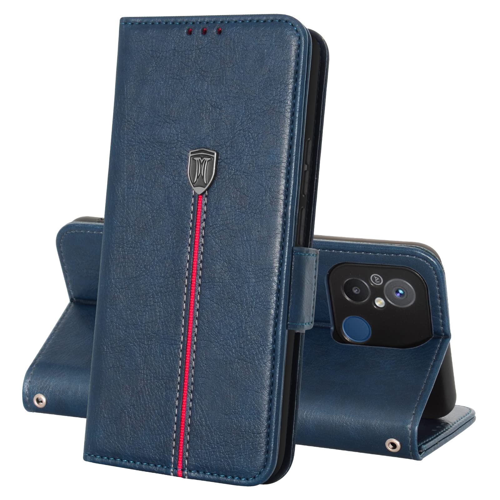 Cover Libro RonRon Per Xiaomi Redmi 12C/11A - Custodia Portafoglio In Pelle Con Chiusura Magnetica E Supporto, Viola