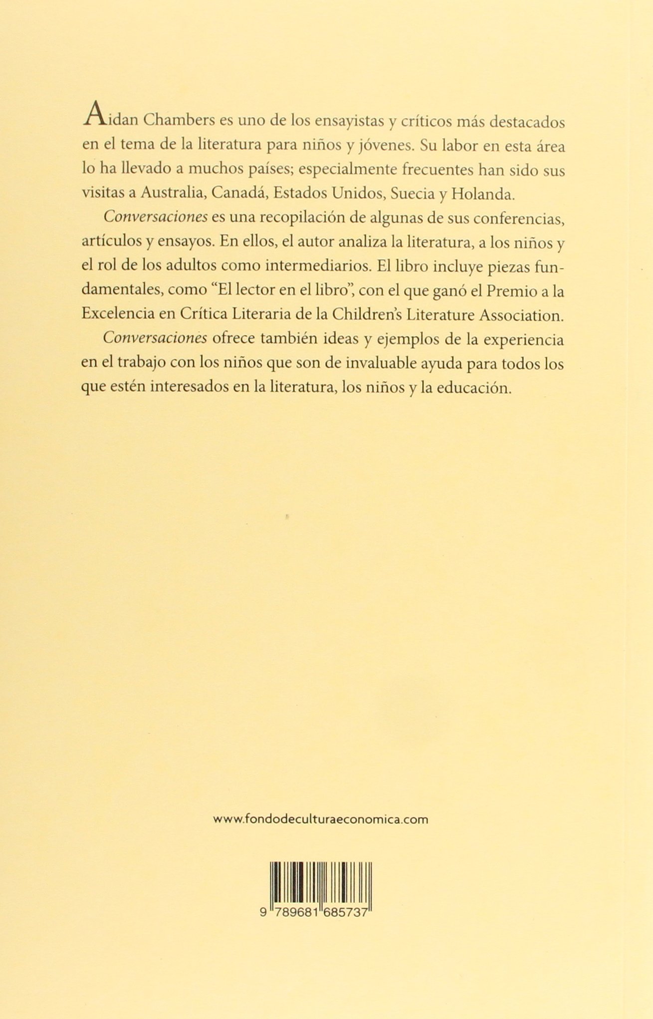 Conversaciones. Escritos sobre la literatura y los ninos (Espacios Para La Lectura)