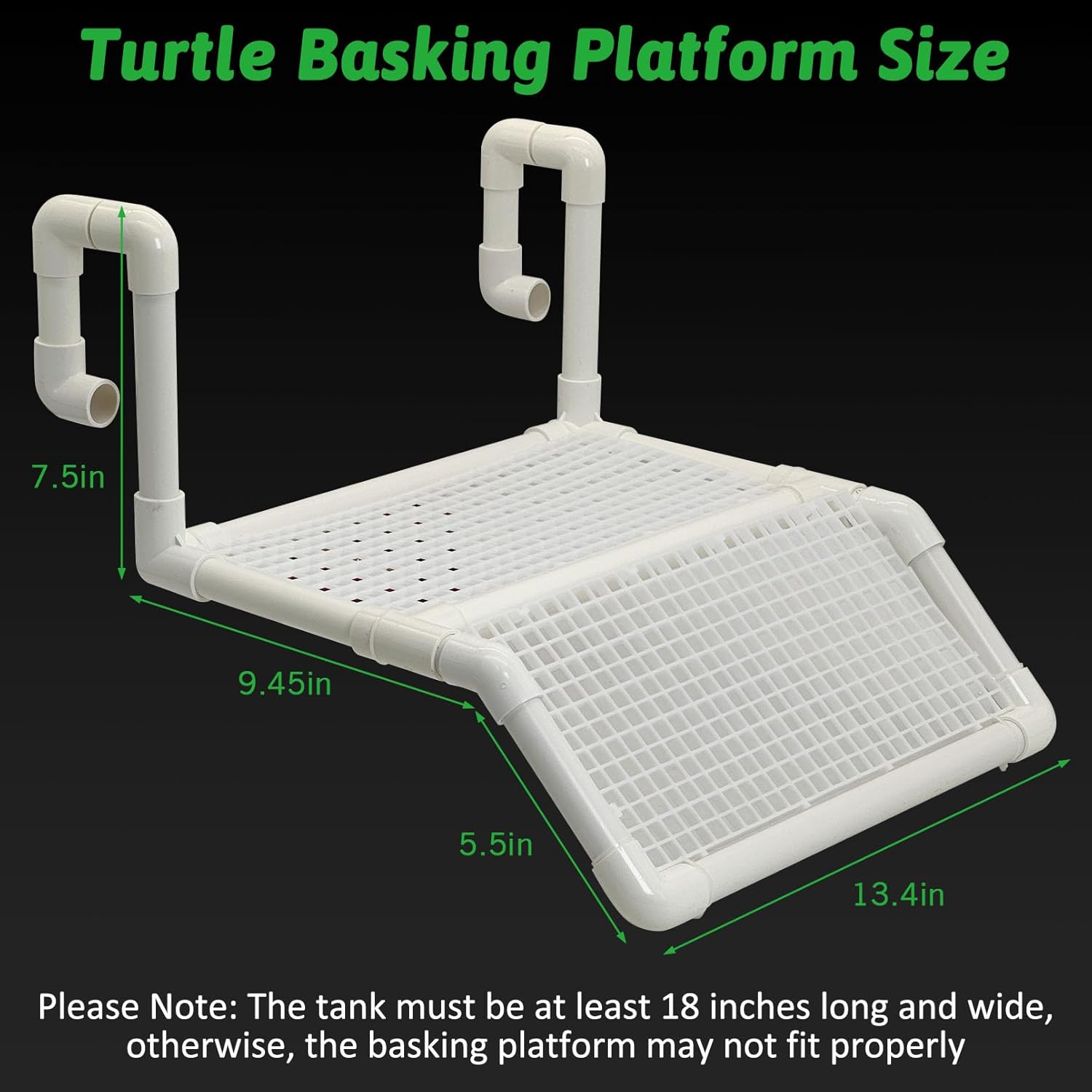 Fhiny Hanging Turtle Basking Platform, Plastic Turtle Floating Dock Basking Area Reptile Climbing Ramp for Aquatic Turtles Tortoise Tank Accessories Decor for Lizard Gecko Hermit Crab