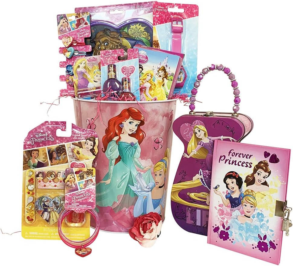 Easter Girls Gift Baskets – Disney Princess Themed Kids Gift Baskets, Gifts Idea for Girls Birthday Wish