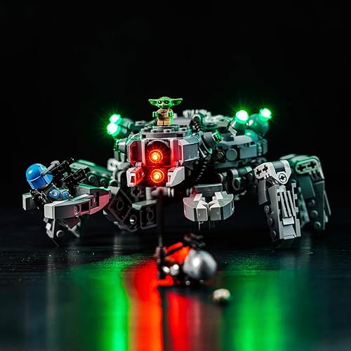 Miniatura 5 de BrickBling Kit de luz LED compatible con Lego Spider Tank, iluminación creativa compatible con Lego 75361-Sin modelo, solo luces