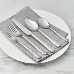 HENCKELS Cottage 45-Piece Flatware Set, Service for 8, Polished 18/10 Stainless Steel Silverware, Corrosion Resistant & Dishwasher Safe