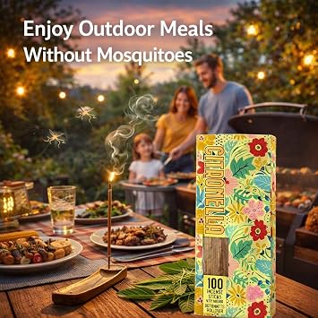500 x Citronella Incense Sticks With Holder Large Insect Mosquito & Bugs Repellent Sticks,Use for Home Office and Burner Outdoor Living Range Garden Patio Camping and More By VR Angel