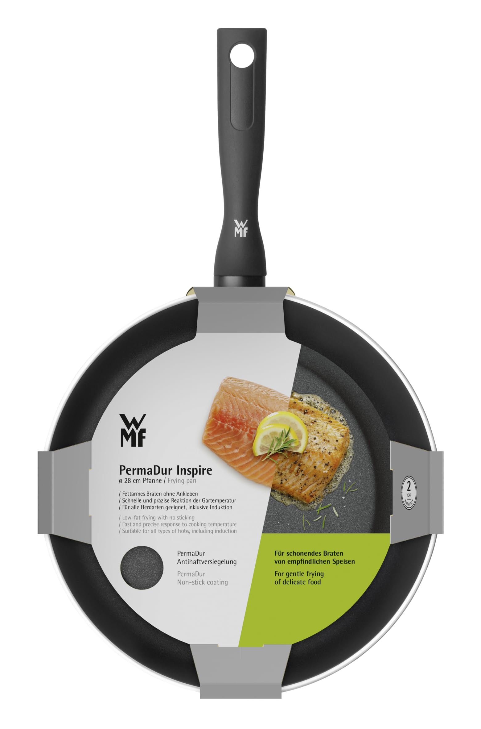 WMF Permadur Inspire Bratpfanne Induktion 28cm, Aluminium beschichtet, PermaDur Antihaftversiegelung, ergonomischer Kunststoffgriff, für alle Herdarten geeignet