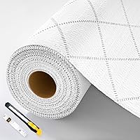 Fzzcvo Non-Adhesive Shelf Liners 12in x 20FT Non-Slip Waterproof Kitchen Cabinet Drawer Liner Diamond Silver