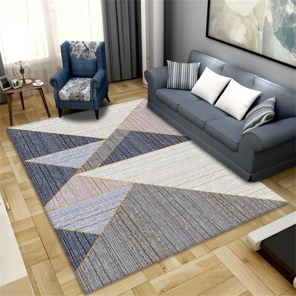 Tapis antidérapant cuisine et chambre géométrique multicolore