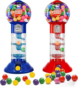 The Dreidel Company Spiral Fun Gumball Bank 10.5 Inches Tall, Assorted (Single)