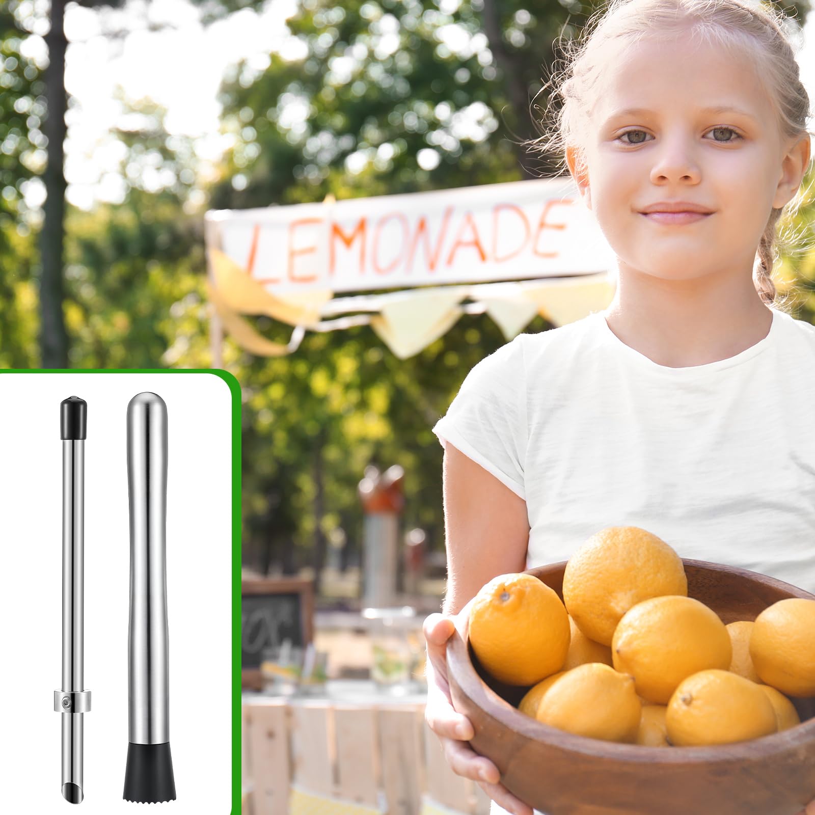 Honeydak Muddler Set - 5 Piece Lemonade Tools -6