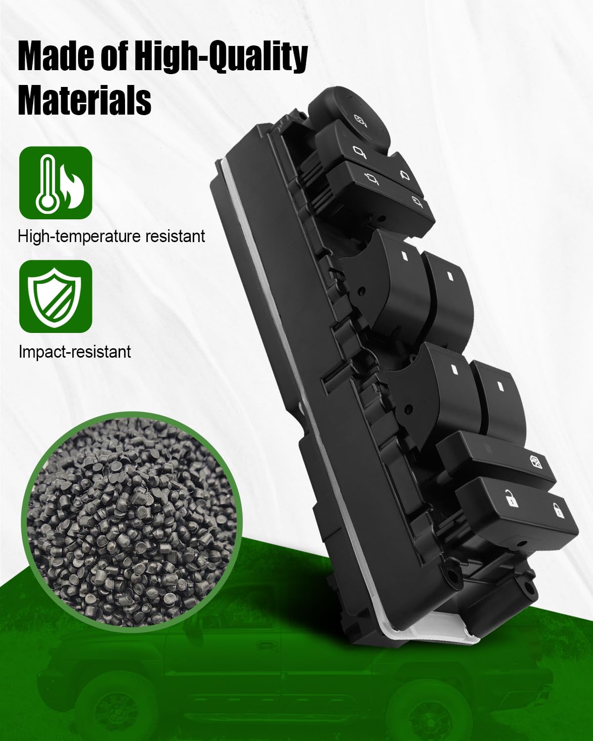 Driver Side Power Master Control Window Lock Switch Fit for Chevy Tahoe Silverado Suburban Avalanche GMC Sierra Yukon XL 1500 2500 3500 2007-2014 Replace 20835553 15093440 15906881 20877336