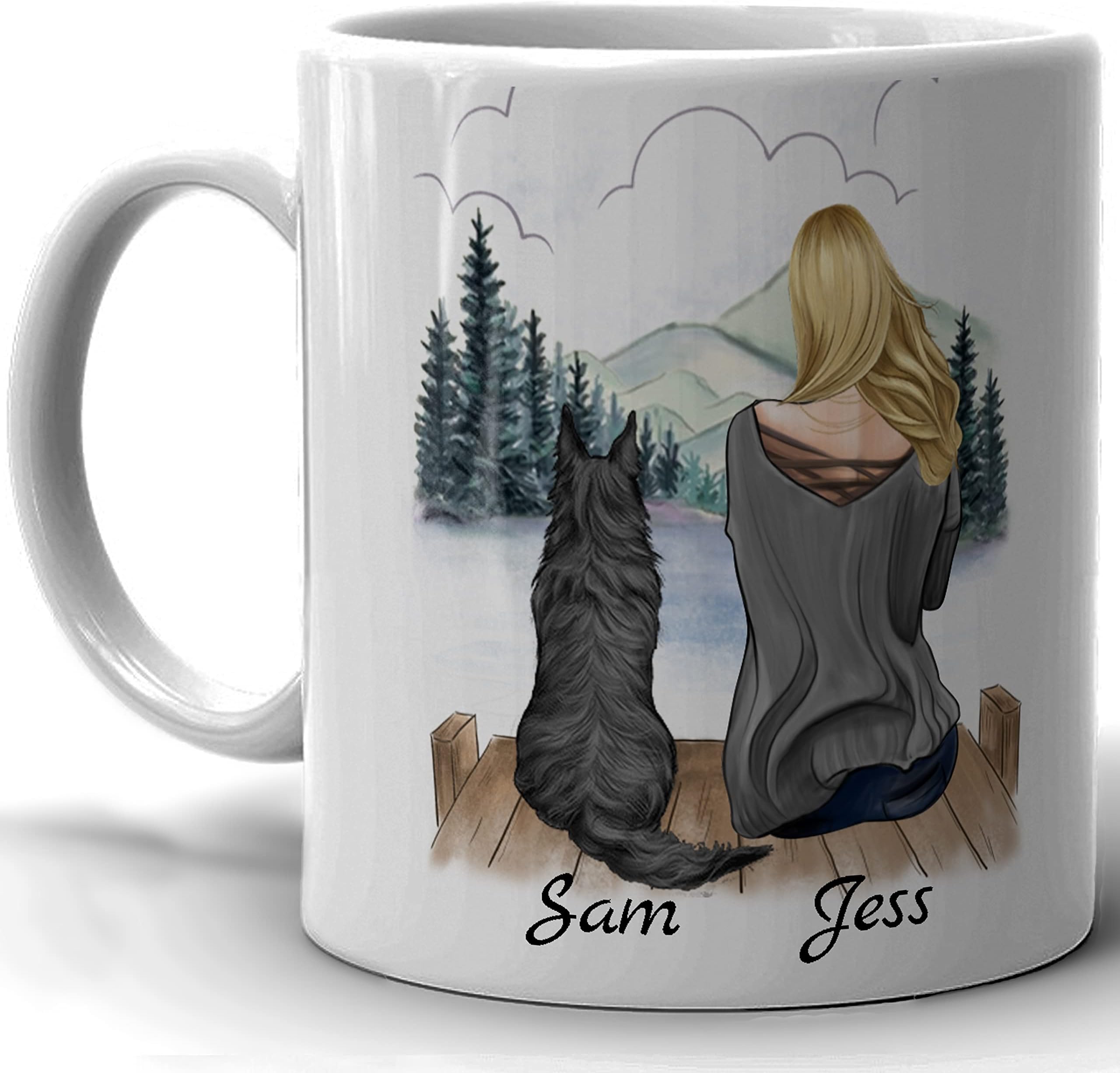 Personalised Mug for Women Dog Lovers - Labrador & Cockapoo Gifts, Customised Coffee Cup Tea Mug - Dog Gifts for Birthdays, Christmas & More