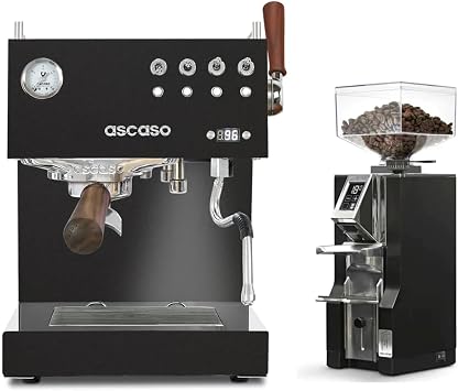 Ascaso Steel Duo Plus Espresso Machine and Eureka Libra Espresso Grinder Bundle Black
