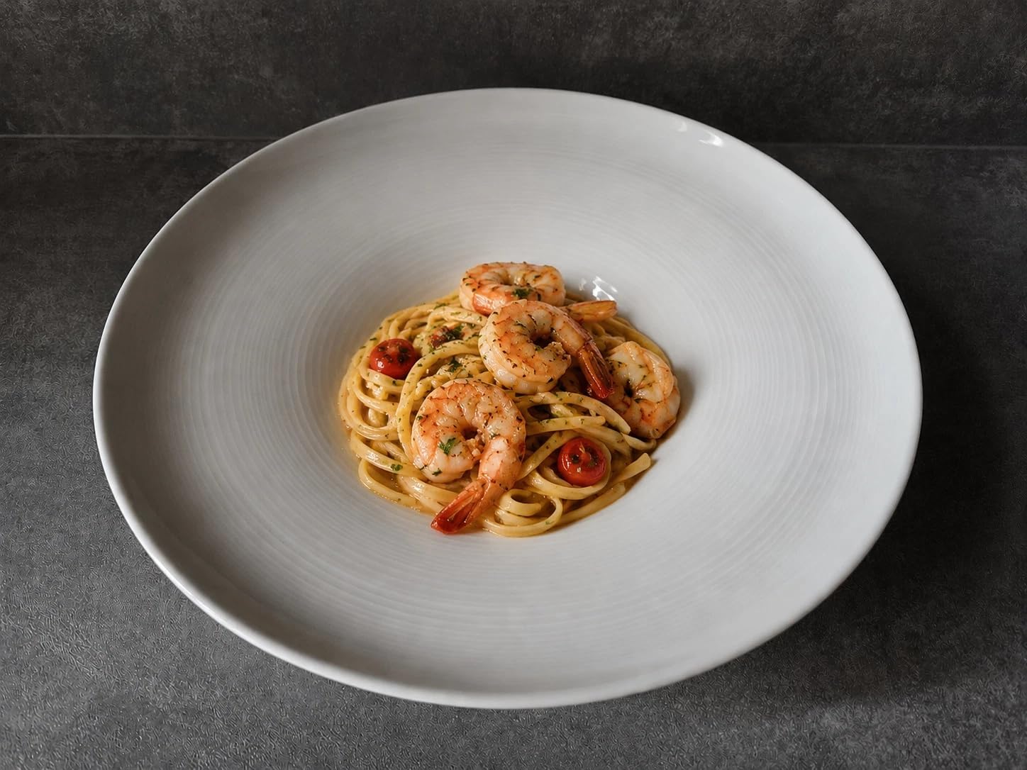 Generisch 6 Teller „Tosca Relief Ø 30 cm Porzellan weiß | Dessert, Suppe, Pasta, Vorspeise