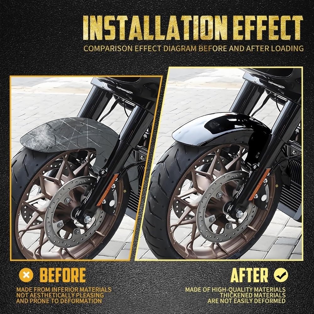 Front Fender Wrap 19'' dla Harley Touring Road King z lat 2014–23