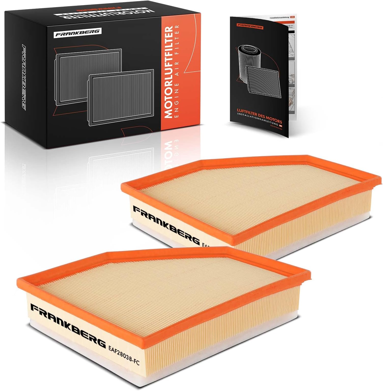 Frankberg 2x Engine Engine Air Filters Car Car Compatible with 5 Series F90 G30 518-540 1.6L-3.0L 2016-2023 X3 F97 G01 sDrive18d-xDriveM40i 1.6L-3.0L 2017-2024 Replace# 13718577171