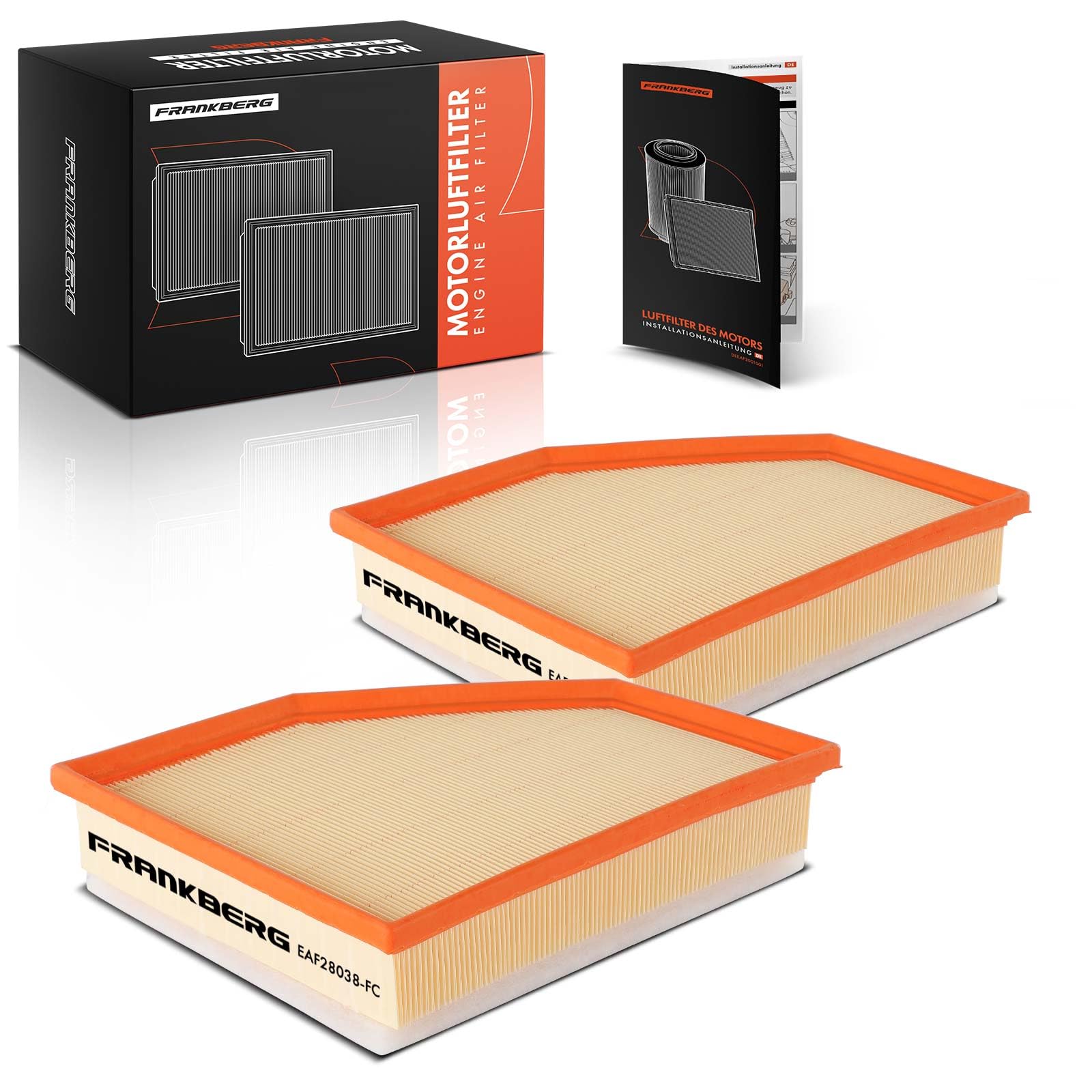 Frankberg 2x Engine Engine Air Filters Car Car Compatible with 5 Series F90 G30 518-540 1.6L-3.0L 2016-2023 X3 F97 G01 sDrive18d-xDriveM40i 1.6L-3.0L 2017-2024 Replace# 13718577171
