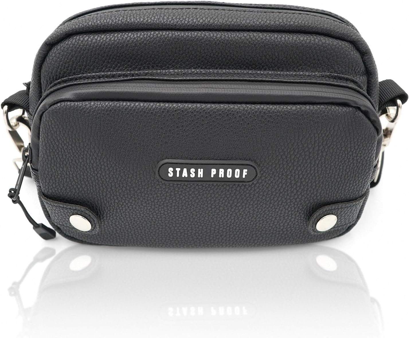 Snap Odor Resistant Crossbody Vegan Leather Unisex Mens and Womens Shoulder Bag for Outdoor, Gym, and Festivals