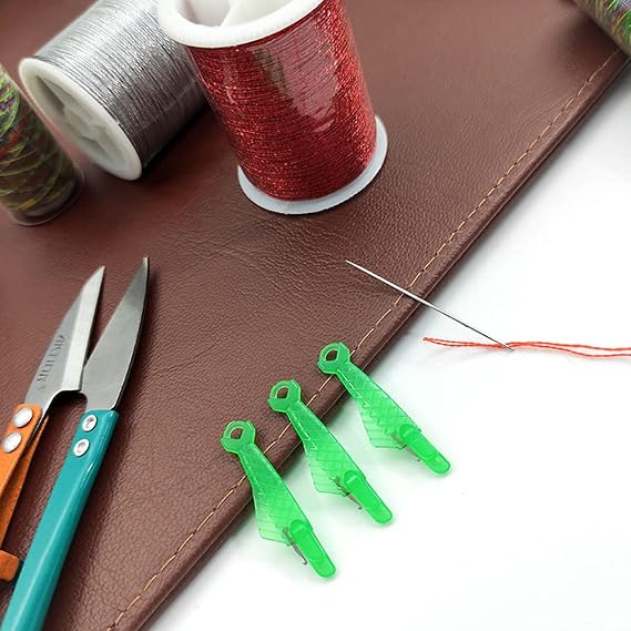 10 Pieces Sewing Machine Needle Threader Fish Needle Threader Quick Sewing Machine Loop Needle Threader Automatic Sewing Needle Threader