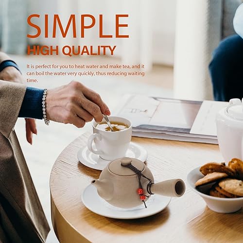 Miniatura 7 de Juego de tetera Kyusu de cerámica japonesa tetera clásica con mango lateral de porcelana coreana, tetera Kung Fu, tetera de té Mino Ware Kyusu,