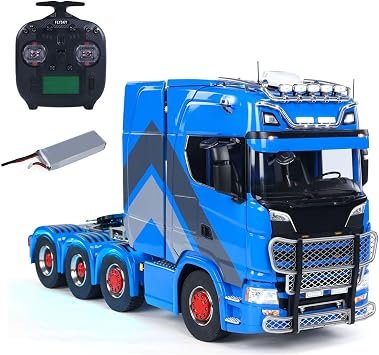 770S 1/14 RC Tractor Truck 8x8 Metal Chassis Remote Control Lorry ST8 Battery Cabin Suspension System Light Sound System Smoke Unit Hobby Grade Model