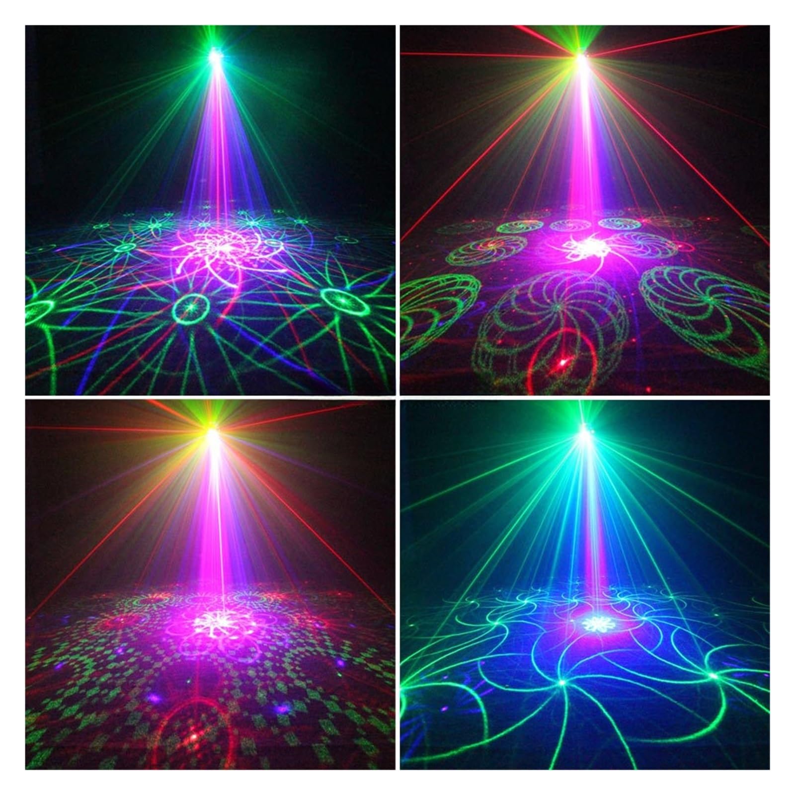 Luci DJ, Mini RGB 5 fori 128 modelli proiettore LED blu Club Home Party Bar DJ Disco Xmas Dance Stage Effect Light N60T155 per feste, bar, club, matrimoni, Halloween, Natale