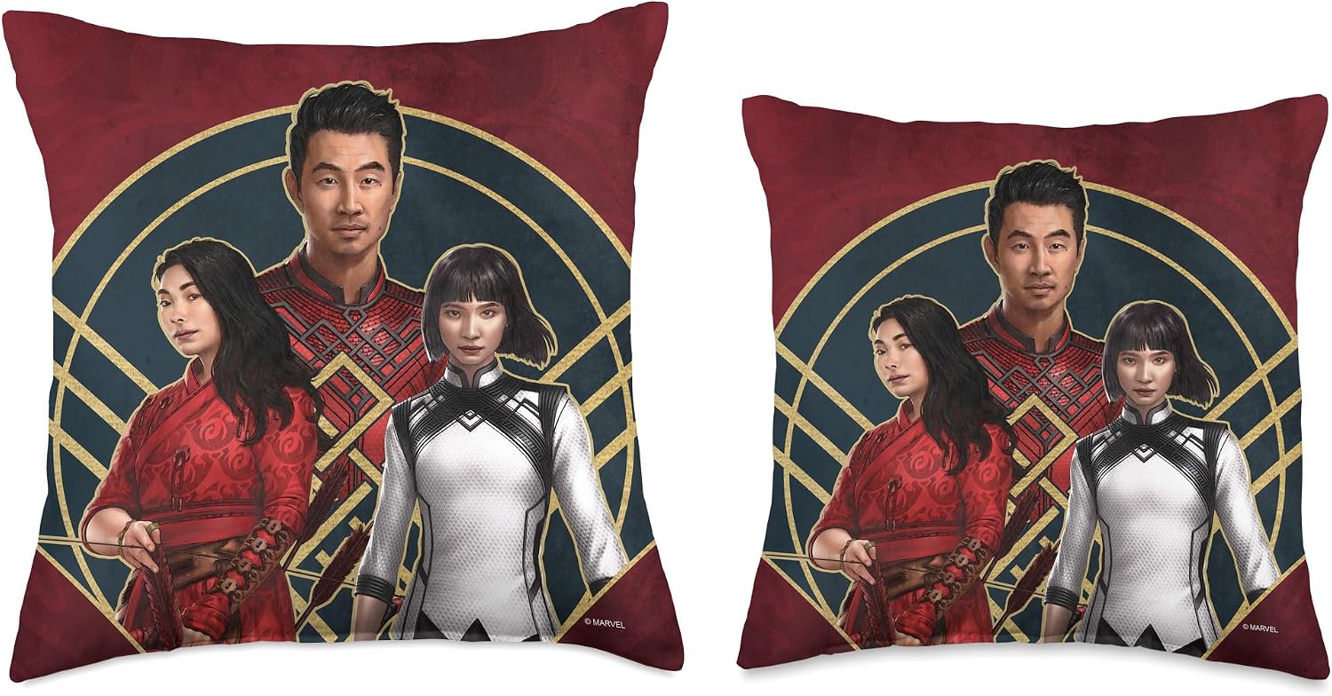 Marvel Shang-Chi and the Legend of the Ten Rings Characters Throw Pillow