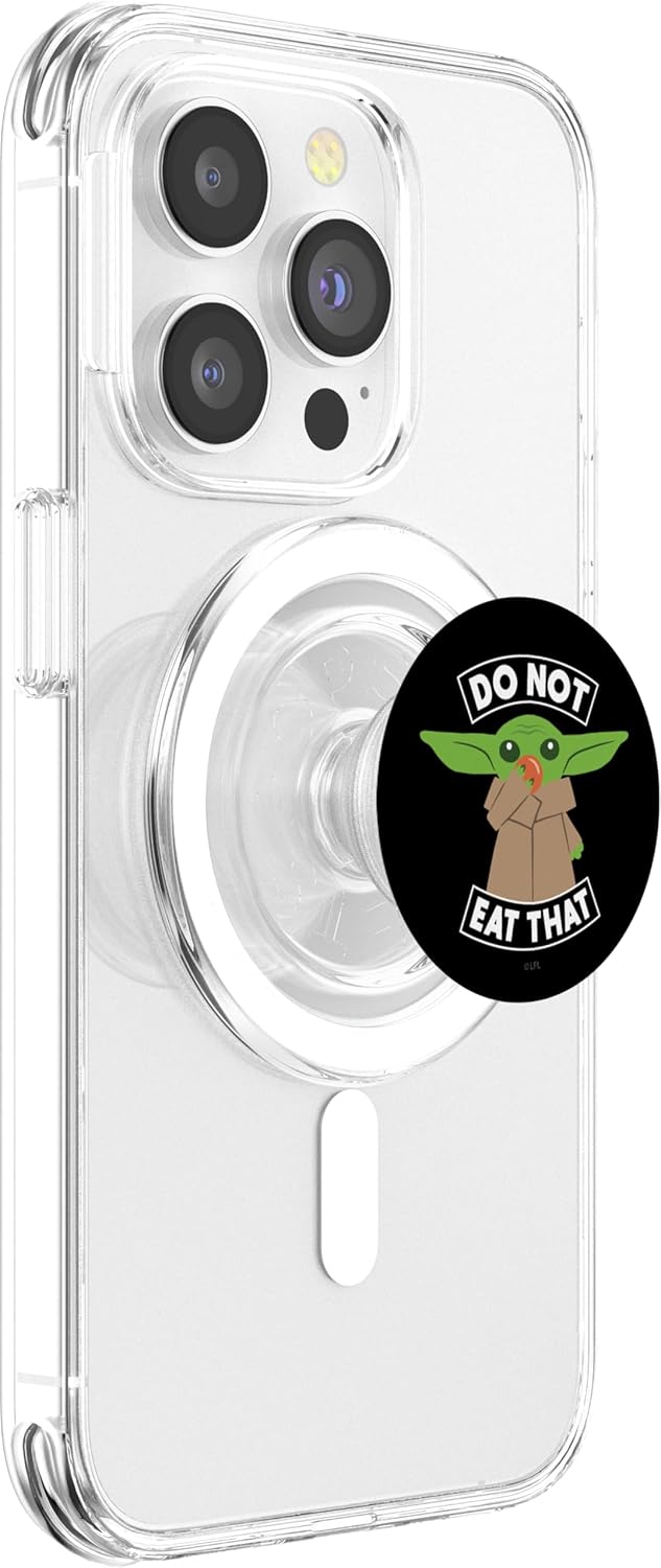 Star Wars The Mandalorian Grogu Do Not Eat That Funny & Cute PopSockets PopGrip for MagSafe