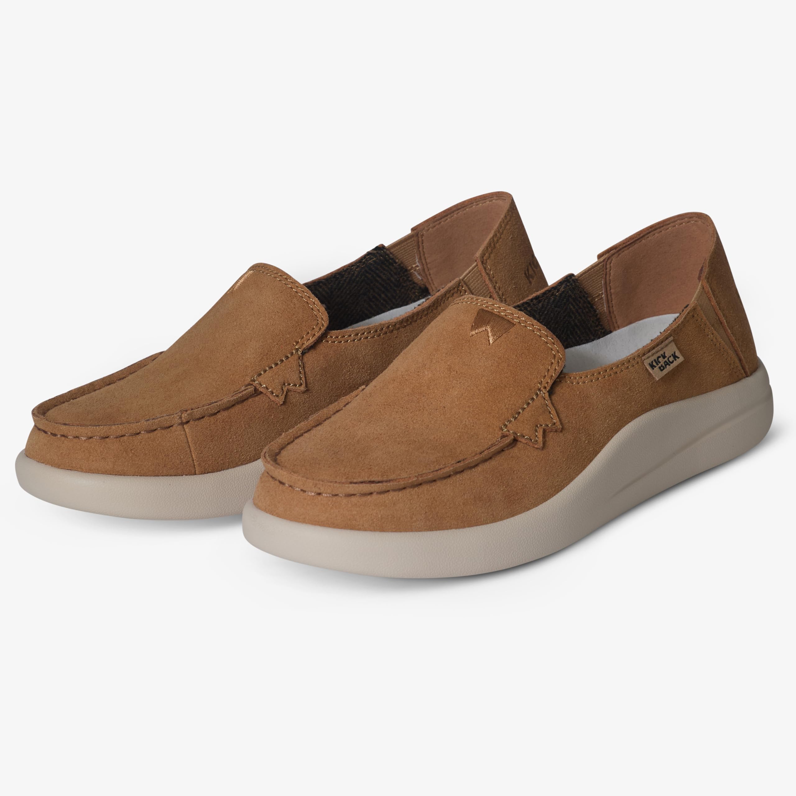 Kickback Mocasín Rizzo - Mocasín con Puntera para Mujer - Zapatos Ligeros de Gamuza - Estilo Relajado - Comodidad Durante Todo el día - Plantilla de Espuma Activa con Forro de Cuero ortopédico