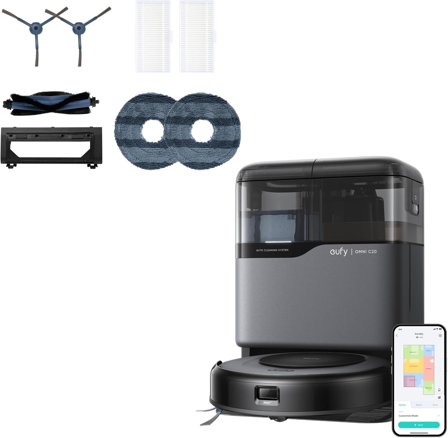 Wischtuch-Set Für Yeedi & Eufy Saugroboter - Mikrofaser Pads Für Omni C20