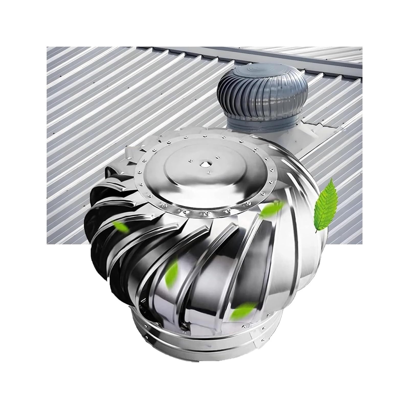 PBWERIGL Stainless Steel Roof Ventilator, Stainless Steel Roof Ventilator Chimney Cowl All-Weather Rotating Vent(160mm/6.3in)