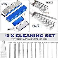 Vista 6 de Valchoose Juego de 2 Kit de Limpieza de Carburador Premium, Juego Limpiador de Boquilla de Antorcha Nylon de Alta Densidad Resistente - Acero