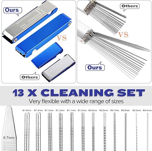 Miniatura 6 de Valchoose Juego de 2 kit de limpieza de carbohidratos de alta calidad, juego de limpiador de punta de antorcha de nailon de densidad resistente,