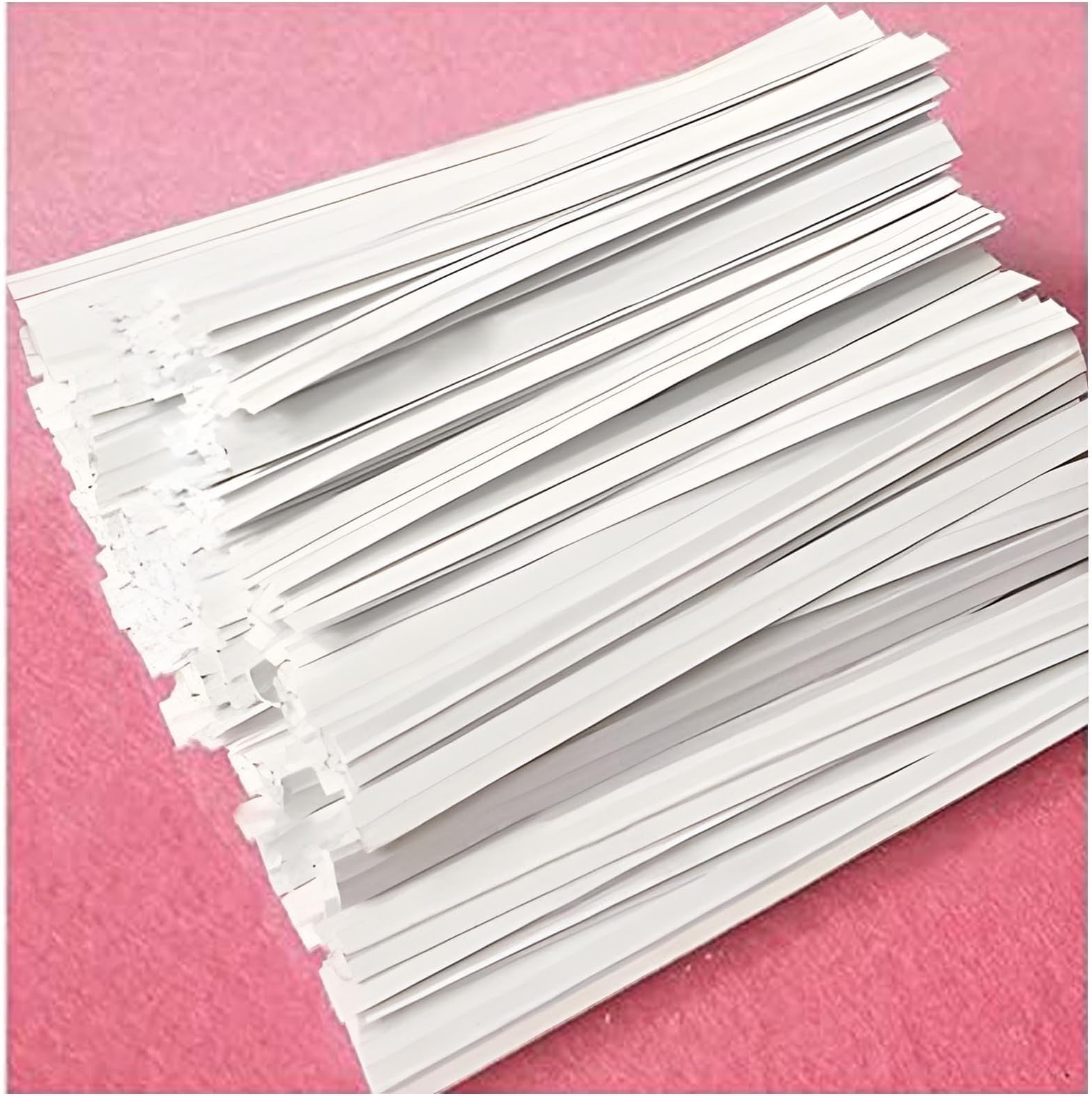 600 Pcs 5" White Paper Twist Ties Bread Ties White Twist Ties Twisty-Ties Bag Ties Twist Ties for Bags Bread Wire Ties Twist Tie for Party Cello Candy Bread Coffee Bags Cake Pops
