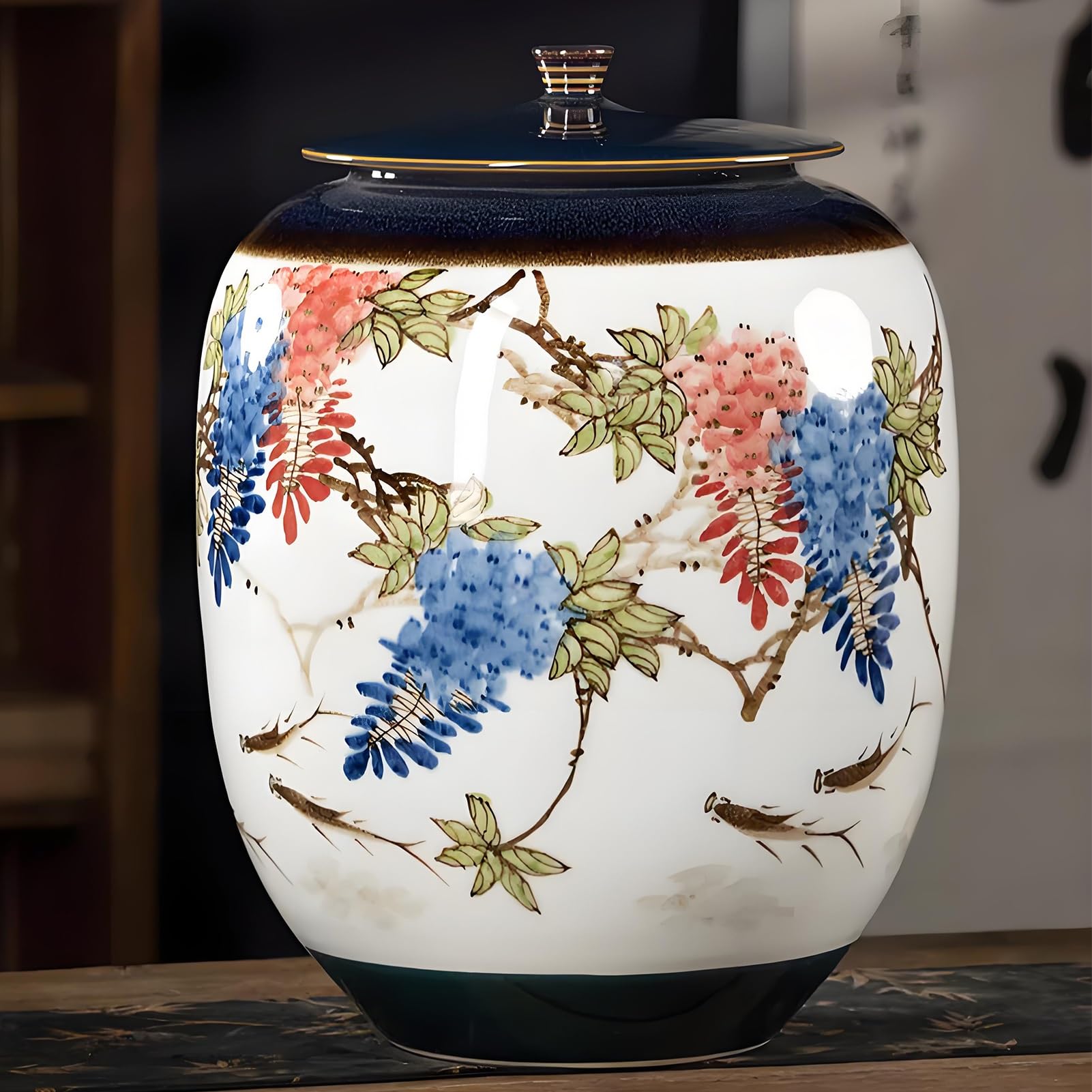 Cylindre de riz en céramique scellé haute densité 25kg style traditionnel