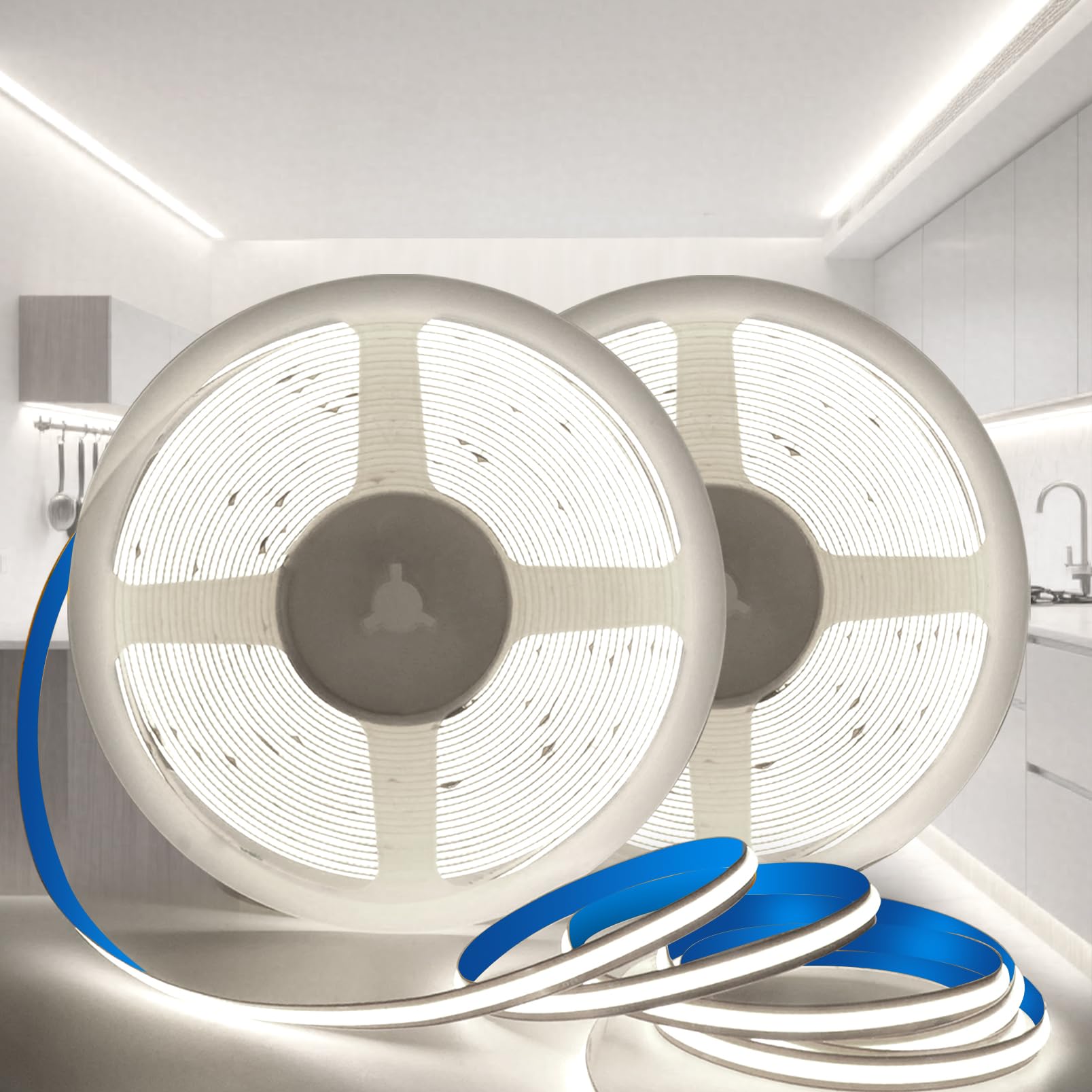KSIBNW COB LED Streifen 10M(2x5M), Selbstklebend 12V LED Str