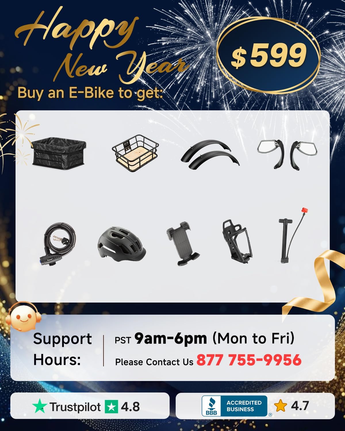 PUCKIPUPPY Electric Trike for Adults 960W Peak, Full Suspension & Reverse Gear Electric Trike Max 15MPH